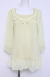 画像1: axes femme / シフォンスリーブチュニック M イエロー Y-26-04-17-102-AX-TO-SZ-ZY (1)