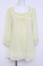 画像1: axes femme / シフォンスリーブチュニック M イエロー Y-26-04-17-102-AX-TO-SZ-ZY (1)
