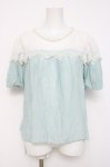 画像1: axes femme / レース切替トップス F サックス Y-26-04-17-105-AX-TO-SZ-ZY (1)