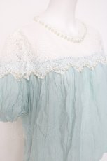 画像3: axes femme / レース切替トップス F サックス Y-26-04-17-105-AX-TO-SZ-ZY (3)