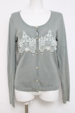 画像1: axes femme / レース刺繍カーディガン M ミント Y-26-04-17-106-AX-TO-SZ-ZY (1)