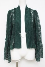 画像1: axes femme / ドロストリボン総レースボレロ F Dグリーン Y-26-04-17-109-AX-TO-SZ-ZS (1)
