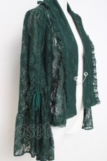 画像2: axes femme / ドロストリボン総レースボレロ F Dグリーン Y-26-04-17-109-AX-TO-SZ-ZS (2)