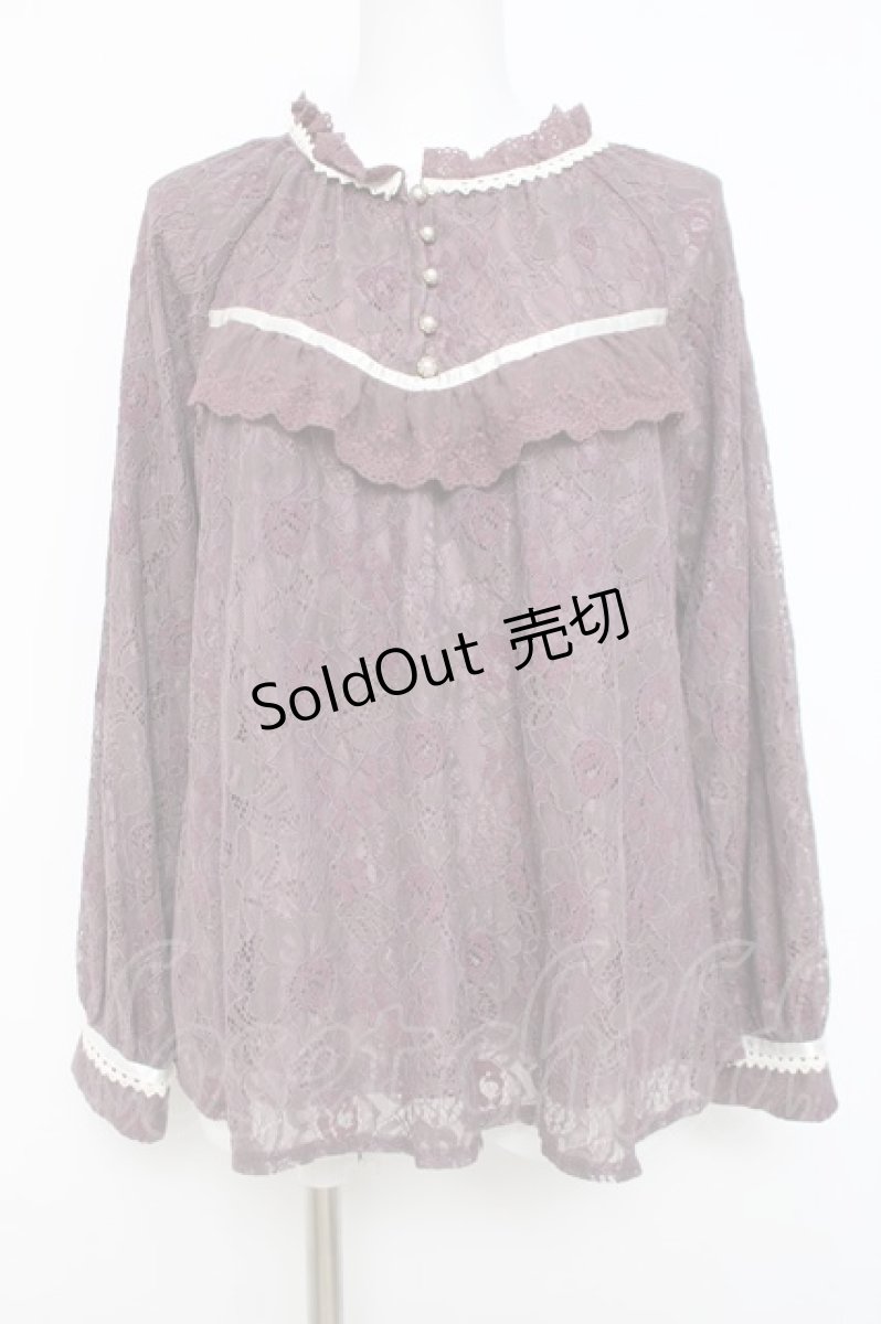 画像1: axes femme / 花柄総レースブラウス M ピンク Y-26-04-17-115-AX-TO-SZ-ZT791 (1)
