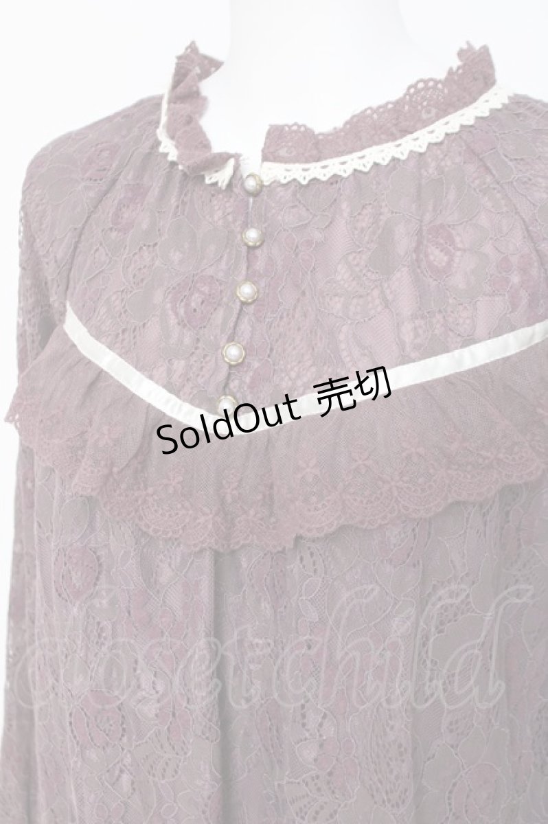 画像3: axes femme / 花柄総レースブラウス M ピンク Y-26-04-17-115-AX-TO-SZ-ZT791 (3)