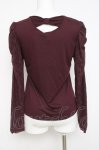 画像2: axes femme / 襟レースカットソー M ワイン Y-26-04-17-116-AX-TO-SZ-ZY (2)