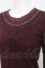 画像3: axes femme / 襟レースカットソー M ワイン Y-26-04-17-116-AX-TO-SZ-ZY (3)