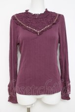 画像1: axes femme / 袖モチーフプルオーバー M パープル Y-26-04-17-117-AX-TO-SZ-ZY (1)
