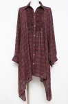 画像1: axes femme / イレヘムシャツチュニック M ワイン Y-26-04-17-120-AX-OP-SZ-ZY (1)