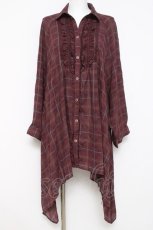 画像1: axes femme / イレヘムシャツチュニック M ワイン Y-26-04-17-120-AX-OP-SZ-ZS (1)