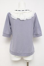 画像2: axes femme / ヨーク切替フリルカットプルオーバー F ラベンダー Y-26-04-17-122-AX-TO-SZ-ZS (2)