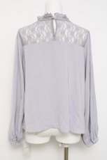 画像2: axes femme / レース切り替え刺繍プルオーバー M ラベンダー Y-26-04-17-123-AX-TO-SZ-ZS (2)