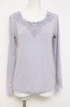 画像1: axes femme / レースモチーフインナープルオーバー M ラベンダー Y-26-04-17-124-AX-TO-SZ-ZY (1)