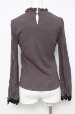 画像2: axes femme / ネックレスデザインリブプルオーバー  チャコール Y-26-04-17-126-AX-TO-SZ-ZY (2)