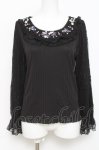 画像1: axes femme / ローズガーデン袖レースプルオーバー  黒 Y-26-04-17-128-AX-TO-SZ-ZY (1)