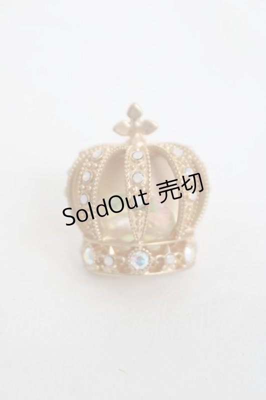 画像2: axes femme kawaii / ロイヤルクラウンリング  ゴールド Y-26-04-17-002-AX-AC-SZ-ZY (2)