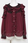 画像1: NOEMIE / レースショルダーブラウス  ワイン Y-26-04-17-129-LO-BL-SZ-ZY (1)