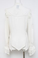 画像2: Ozz oneste / 薔薇刺繍スタンドカラー編み上げトップス  オフシロ Y-26-04-17-136-OO-TO-SZ-ZS (2)
