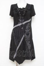 画像1: Rozen Kavalier / レース切替プリントチュニック  黒 Y-26-04-17-139-OO-OP-SZ-ZY (1)