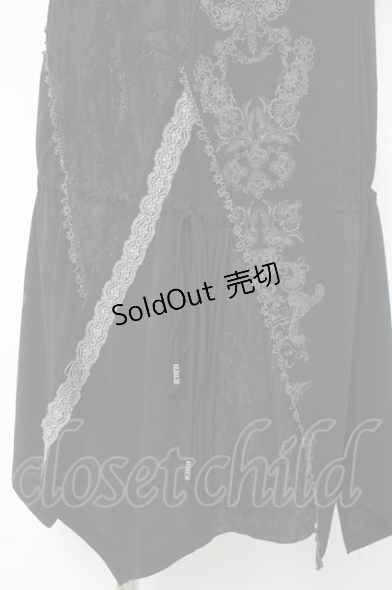 画像4: Rozen Kavalier / レース切替プリントチュニック  黒 Y-26-04-17-139-OO-OP-SZ-ZY (4)