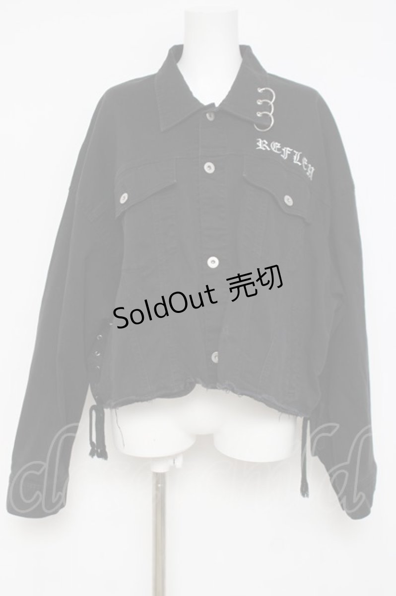 画像1: REFLEM / クロップデニムジャケット F ブラック Y-26-04-17-142-PU-TO-SZ-ZY (1)