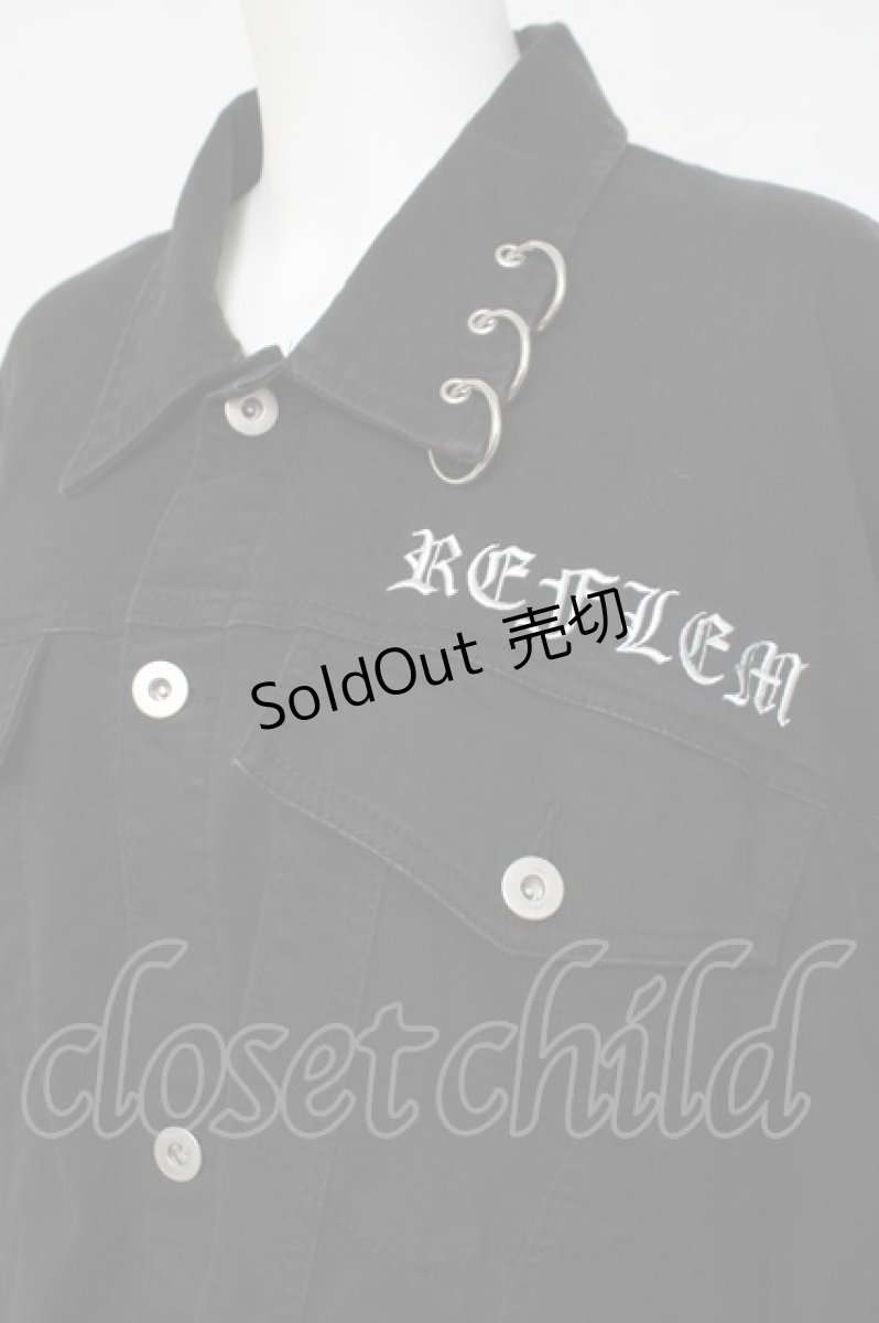 画像3: REFLEM / クロップデニムジャケット F ブラック Y-26-04-17-142-PU-TO-SZ-ZY (3)