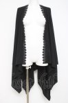 画像1: axes femme / バラ釦付UVイレヘムポンチョ 75×142cm 黒 Y-26-04-17-143-AX-TO-SZ-ZY (1)