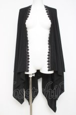 画像1: axes femme / バラ釦付UVイレヘムポンチョ 75×142cm 黒 Y-26-04-17-143-AX-TO-SZ-ZY (1)