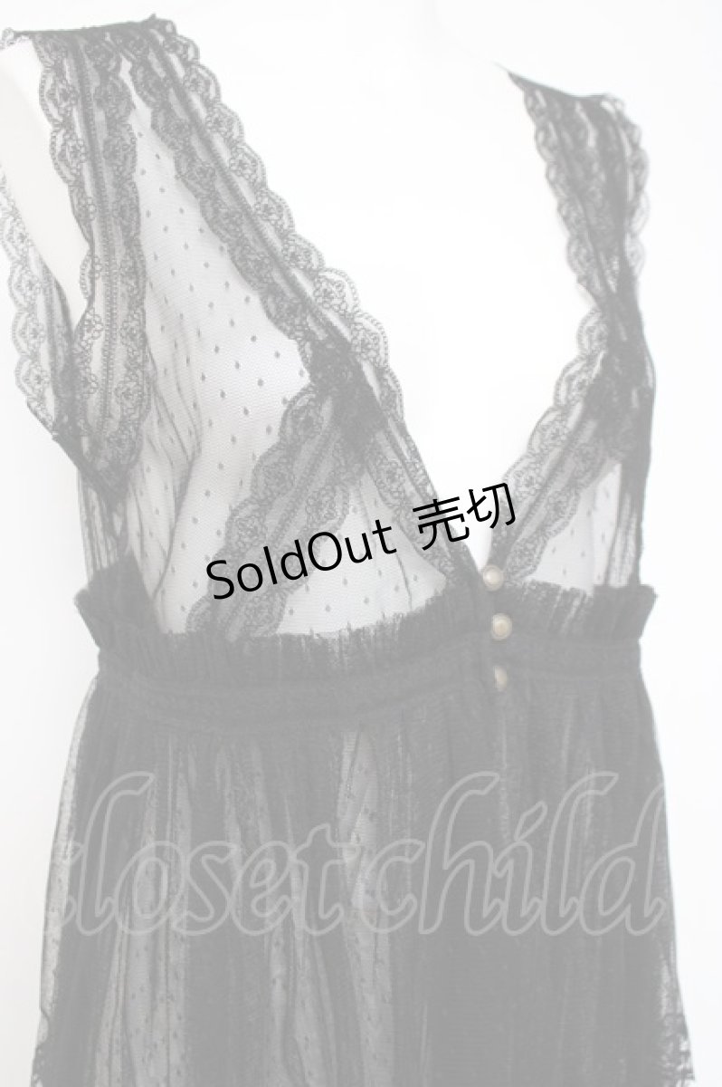 画像3: axes femme / ドットチュール重ねジレ  黒 Y-26-04-17-147-AX-TO-SZ-ZS (3)