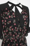 画像3: axes femme / チョーカーリボンデザイン花柄ワンピース  黒 Y-26-04-17-156-AX-OP-SZ-ZY (3)