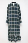 画像2: axes femme / チェックプリントロングワンピ  グリーン Y-26-04-17-158-AX-OP-SZ-ZY (2)