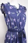 画像3: axes femme POETIQUE / チューリップ柄ワンピース  紺 Y-26-04-17-164-AX-OP-SZ-ZY (3)