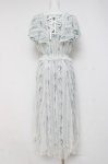 画像2: axes femme / 花ストライプ柄チュールワンピース  シロ Y-26-04-17-166-AX-OP-SZ-ZY (2)