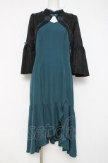 画像1: axes femme POETIQUE / ロータス刺繍チャイナワンピース  グリーン Y-26-04-17-174-AX-OP-SZ-ZS (1)