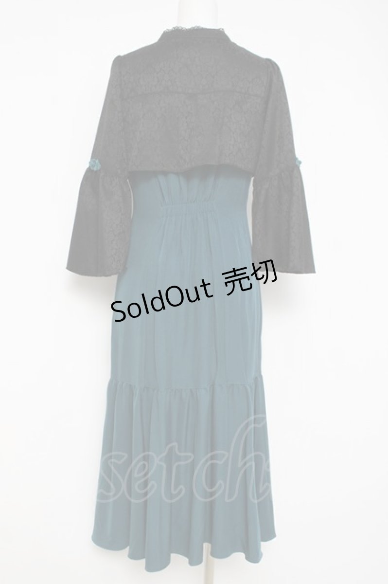 画像2: axes femme POETIQUE / ロータス刺繍チャイナワンピース  グリーン Y-26-04-17-174-AX-OP-SZ-ZS (2)