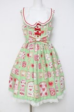 画像1: Angelic Pretty / Sunny Day Brunchジャンパースカート  グリーン Y-26-04-17-182-AP-OP-SZ-ZY (1)