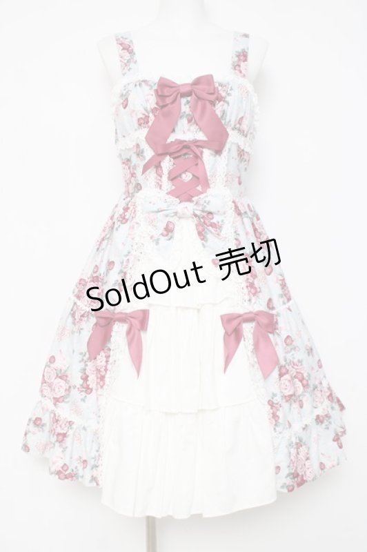 画像1: BABY, THE STARS SHINE BRIGHT / シュガーブーケ〜永遠の乙女の憧れ〜柄ジャンパースカートIII  アンティークブルー Y-26-04-17-183-BA-OP-SZ-ZY (1)