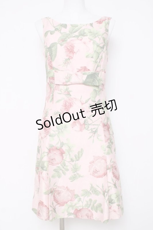 画像1: JESUS DIAMANTE / 令嬢ワンピース 38 メリーベルローズ柄/ピンク Y-26-04-17-187-JE-OP-SZ-ZY (1)