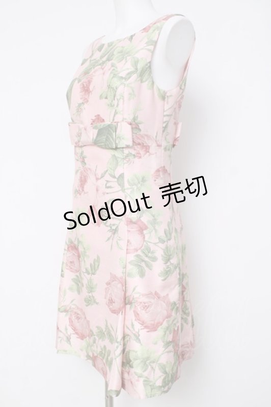 画像2: JESUS DIAMANTE / 令嬢ワンピース 38 メリーベルローズ柄/ピンク Y-26-04-17-187-JE-OP-SZ-ZY (2)