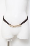 画像2: axes femme / パールハートモチーフ細ベルト  茶 Y-26-04-17-024-AX-ZA-SZ-ZY (2)