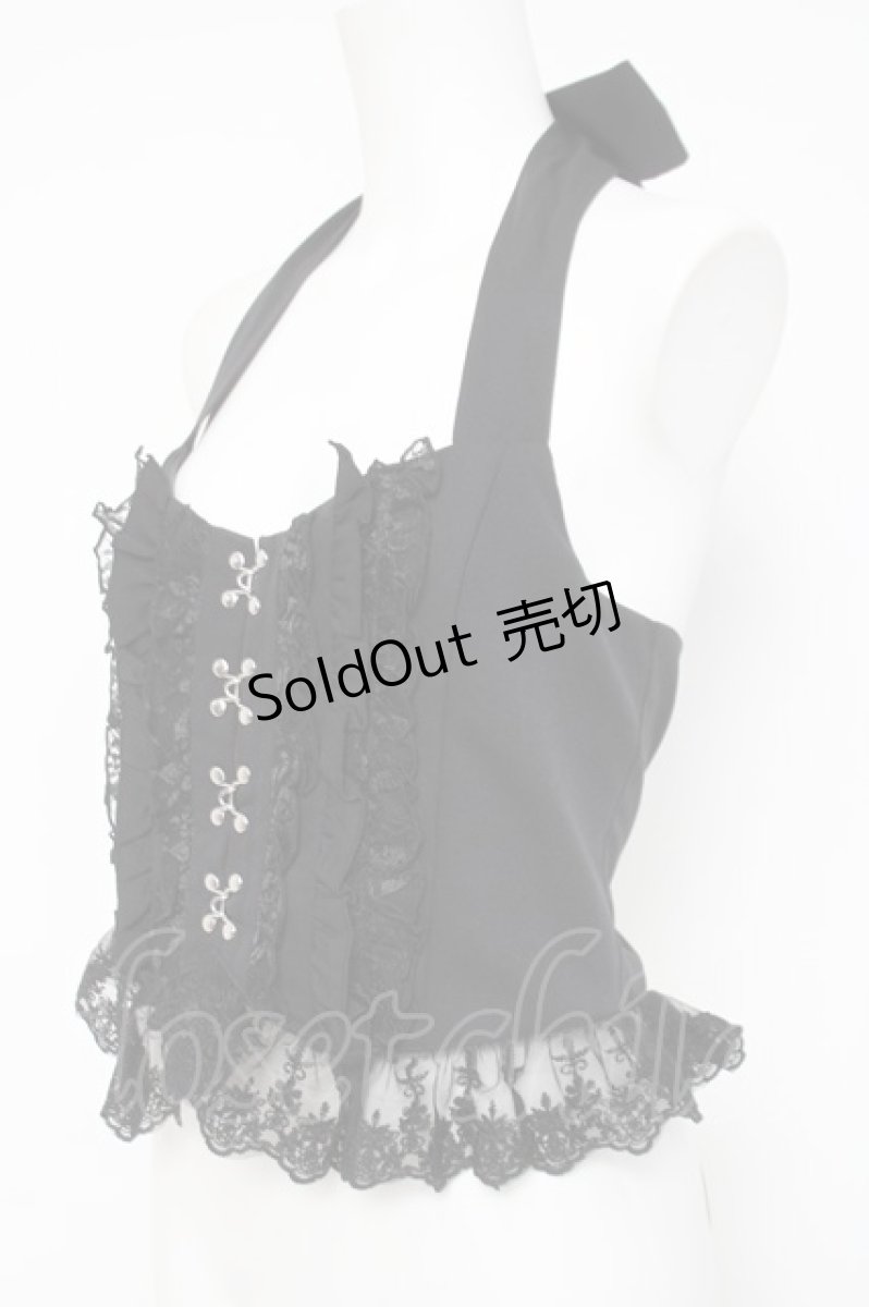 画像2: axes femme / コルセット風フリルビスチェ  黒 Y-26-04-17-190-AX-TO-SZ-ZY (2)