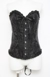 画像1: GOTHその他 / ジャガードオーバーバストコルセット  黒 Y-26-04-17-191-EL-TO-SZ-ZY (1)