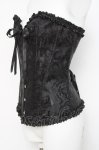 画像2: GOTHその他 / ジャガードオーバーバストコルセット  黒 Y-26-04-17-191-EL-TO-SZ-ZY (2)
