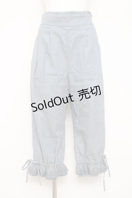 画像1: axes femme POETIQUE / 裾フリルパンツ  サックス Y-26-04-17-195-AX-PA-SZ-ZY (1)