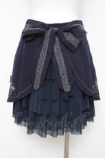 画像2: Ozz oneste / 裾バラ刺繍スカート  紺 Y-26-04-17-204-OO-SK-SZ-ZS (2)
