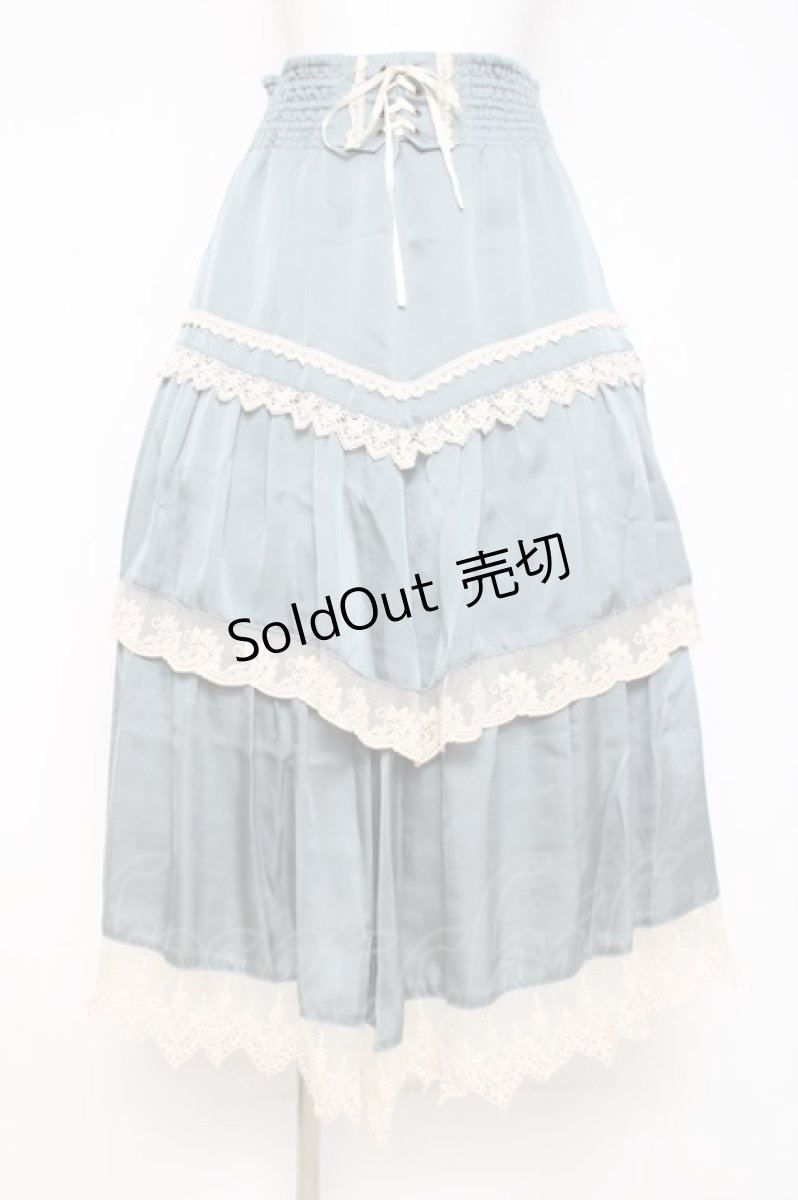 画像1: axes femme / サテンイレヘムスカート  ミント Y-26-04-17-212-AX-SK-SZ-ZY (1)