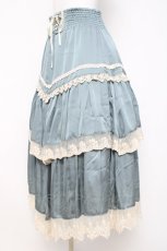 画像2: axes femme / サテンイレヘムスカート  ミント Y-26-04-17-212-AX-SK-SZ-ZY (2)