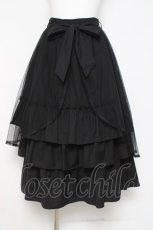 画像1: axes femme / チュール×ティアードスカート F 黒 Y-26-04-17-215-AX-SK-SZ-ZY (1)