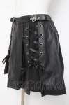 画像2: NOEMIE / レザー編み上げスカート  黒 Y-26-04-17-218-LO-SK-SZ-ZY (2)