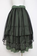 画像3: axes femme / チュール×ティアードスカート F グリーン Y-26-04-17-220-AX-SK-SZ-ZY (3)